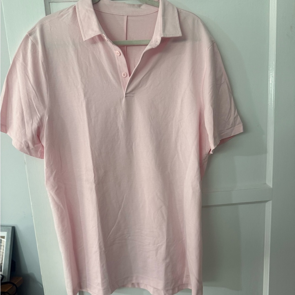 Men's Pink Lululemon Polo Shirt